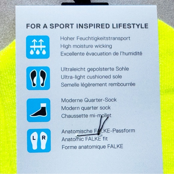 Highlighter Yellow Falke Cool Kick Socks - Picture 7 of 8